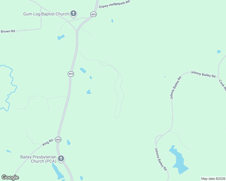 map of restaurants, bars, coffee shops, grocery stores, and more near 4305 Parker Lane in Bailey