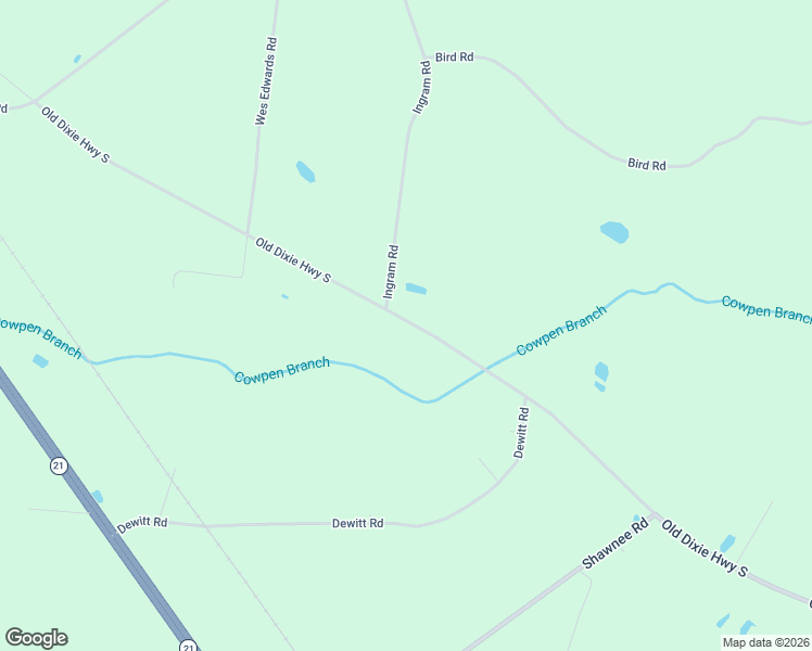 map of restaurants, bars, coffee shops, grocery stores, and more near 5434 Old Dixie Highway South in Springfield