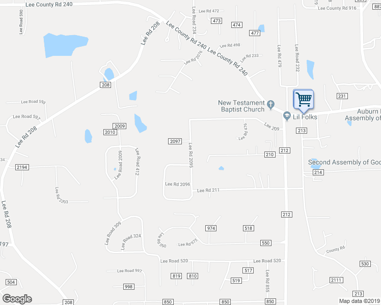map of restaurants, bars, coffee shops, grocery stores, and more near 799 Lee Road 2095 in Phenix City