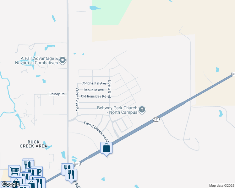 map of restaurants, bars, coffee shops, grocery stores, and more near 2410 Plymouth Rock Road in Abilene