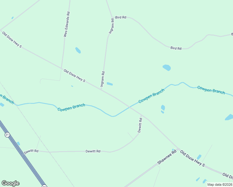 map of restaurants, bars, coffee shops, grocery stores, and more near 5434 Old Dixie Highway South in Springfield