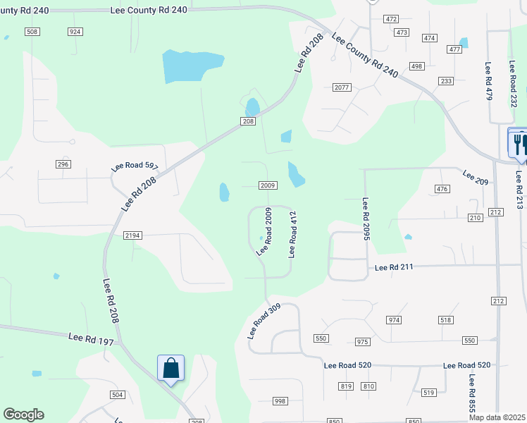 map of restaurants, bars, coffee shops, grocery stores, and more near 135 Lee Road 2009 in Phenix City