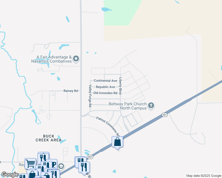 map of restaurants, bars, coffee shops, grocery stores, and more near 2225 Republic Avenue in Abilene