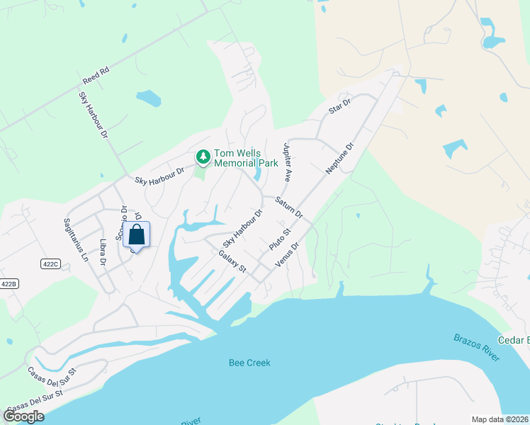 map of restaurants, bars, coffee shops, grocery stores, and more near 2807 Star Court in Granbury