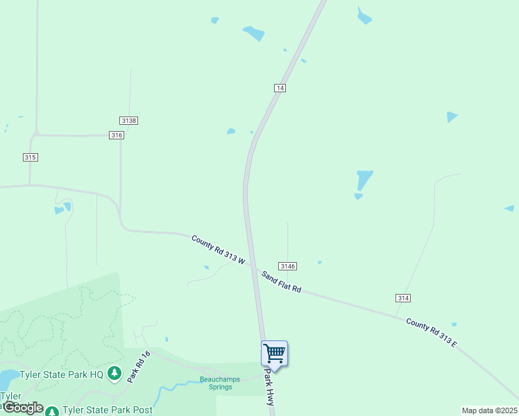 map of restaurants, bars, coffee shops, grocery stores, and more near 15418 Fm 14 in Tyler