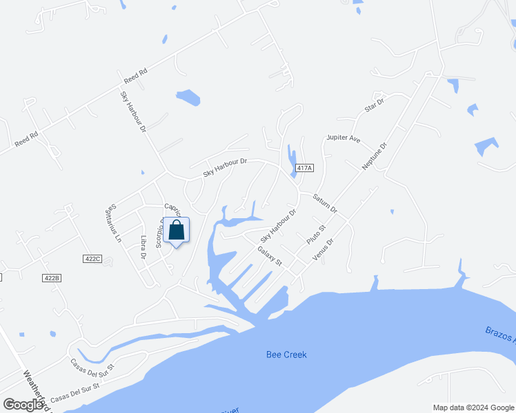 map of restaurants, bars, coffee shops, grocery stores, and more near 606 West Aquarius Court in Granbury