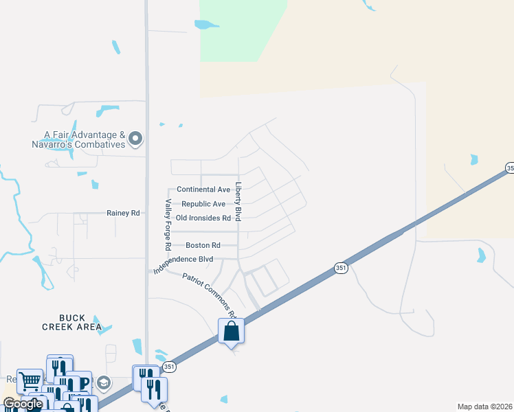 map of restaurants, bars, coffee shops, grocery stores, and more near 2265 Continental Avenue in Abilene