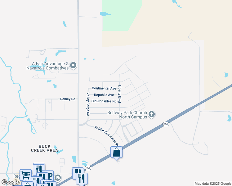 map of restaurants, bars, coffee shops, grocery stores, and more near 2258 Republic Avenue in Abilene