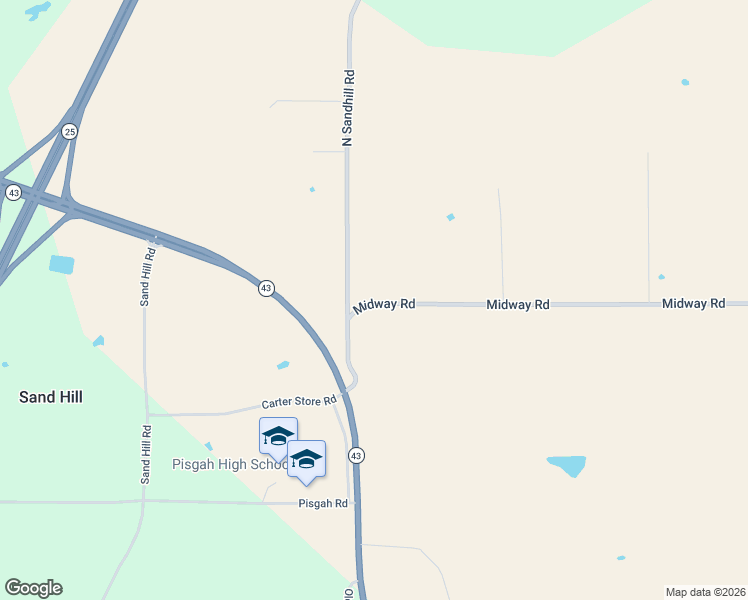 map of restaurants, bars, coffee shops, grocery stores, and more near 101-107 Midway Road in Brandon