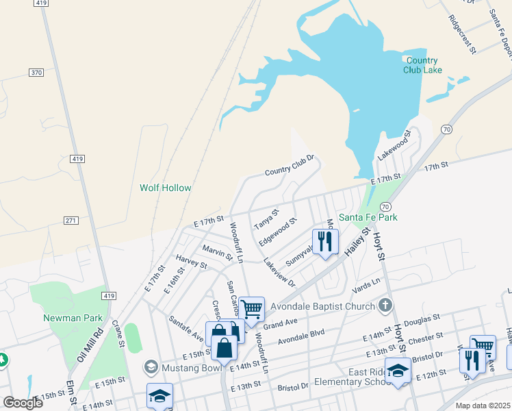 map of restaurants, bars, coffee shops, grocery stores, and more near 15 Lakeview Drive in Sweetwater
