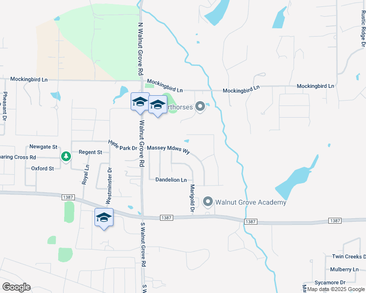 map of restaurants, bars, coffee shops, grocery stores, and more near 4413 Massey Meadows Way in Midlothian