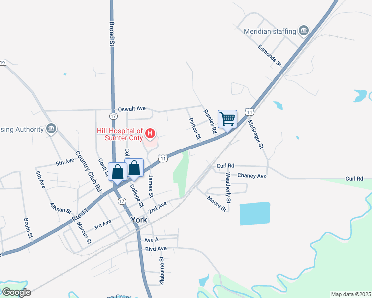 map of restaurants, bars, coffee shops, grocery stores, and more near 1014 4th Avenue in York