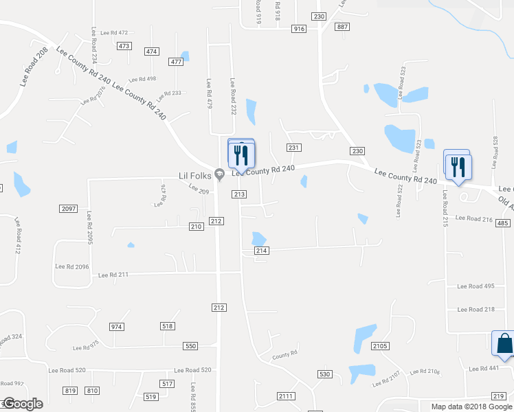 map of restaurants, bars, coffee shops, grocery stores, and more near 133 Lee Road 482 in Phenix City