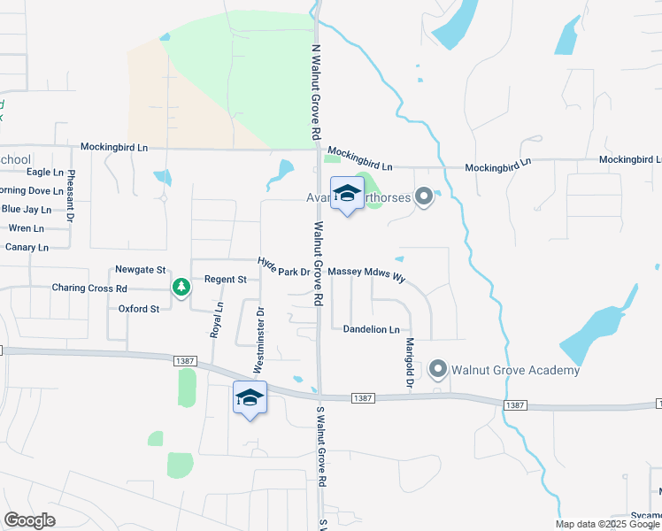 map of restaurants, bars, coffee shops, grocery stores, and more near 4209 Massey Meadows Way in Midlothian