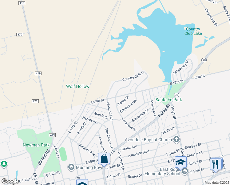 map of restaurants, bars, coffee shops, grocery stores, and more near 15 Lakeview Drive in Sweetwater