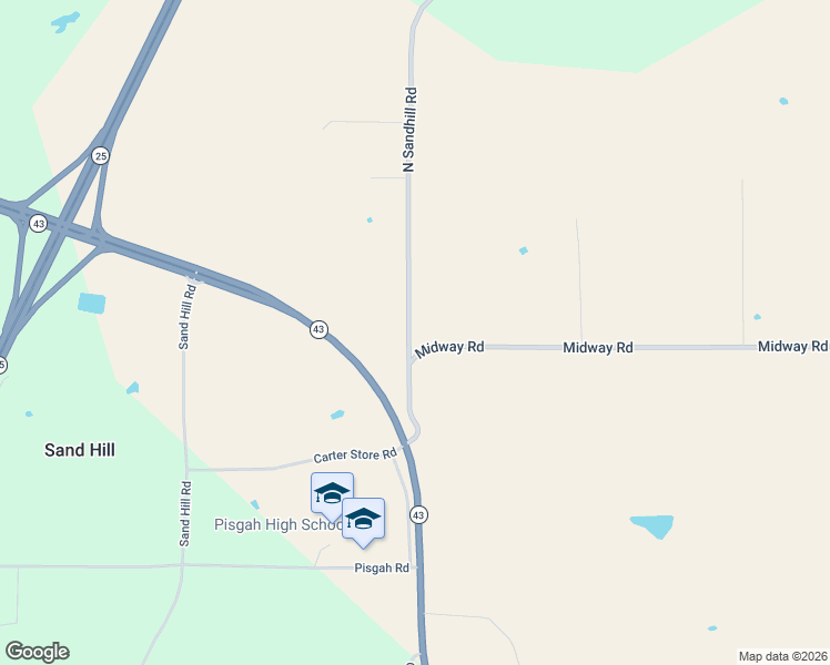 map of restaurants, bars, coffee shops, grocery stores, and more near 957 North Sandhill Road in Lena