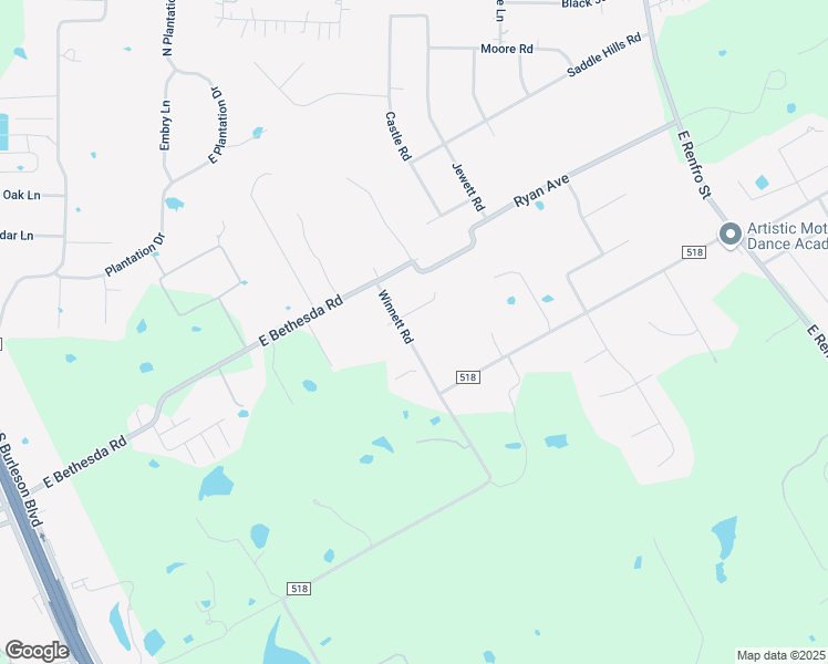 map of restaurants, bars, coffee shops, grocery stores, and more near 4900 Winnett Road in Burleson