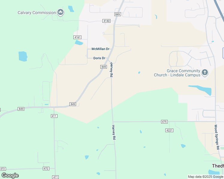 map of restaurants, bars, coffee shops, grocery stores, and more near 15634 Harvey Road in Tyler