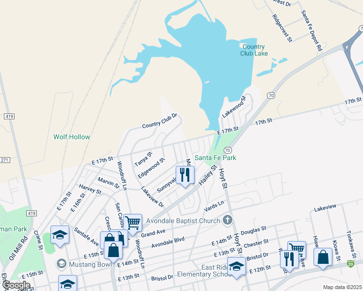 map of restaurants, bars, coffee shops, grocery stores, and more near 1909 Morris Avenue in Sweetwater
