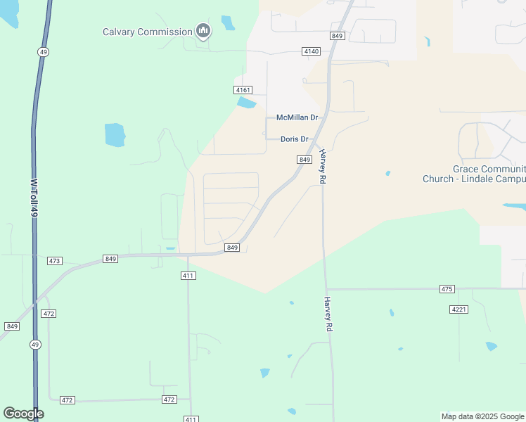 map of restaurants, bars, coffee shops, grocery stores, and more near 15529 Farm-To-Market 849 in Tyler