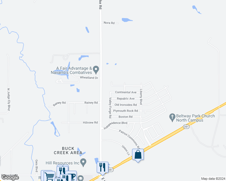 map of restaurants, bars, coffee shops, grocery stores, and more near 2110 Continental Avenue in Abilene