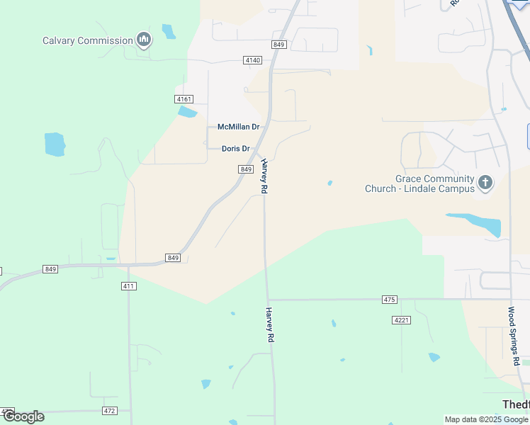 map of restaurants, bars, coffee shops, grocery stores, and more near 15634 Harvey Road in Tyler
