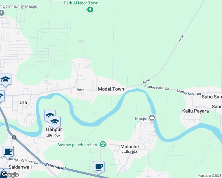 map of restaurants, bars, coffee shops, grocery stores, and more near in Sialkot