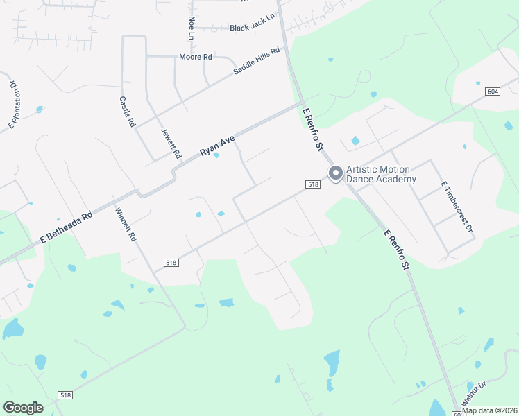 map of restaurants, bars, coffee shops, grocery stores, and more near 8205 County Road 518 in Burleson