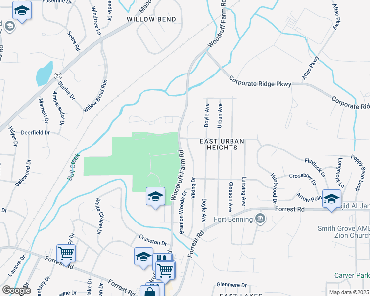 map of restaurants, bars, coffee shops, grocery stores, and more near 3069 Viking Dr in Columbus