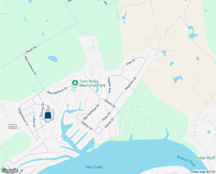 map of restaurants, bars, coffee shops, grocery stores, and more near 719 Jupiter Avenue in Granbury