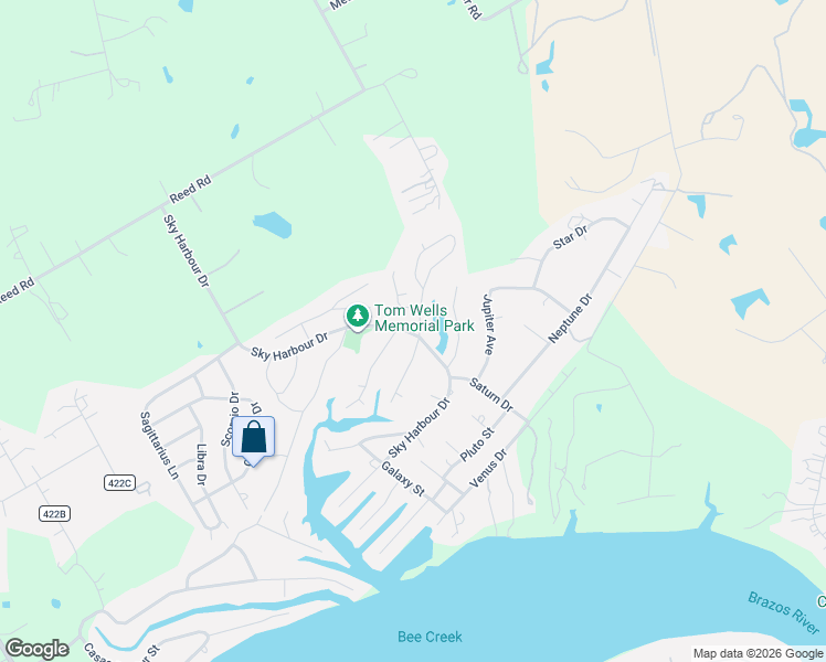 map of restaurants, bars, coffee shops, grocery stores, and more near 700 East Aquarius Court in Granbury