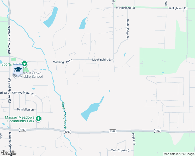 map of restaurants, bars, coffee shops, grocery stores, and more near 5040 Mockingbird Lane in Midlothian