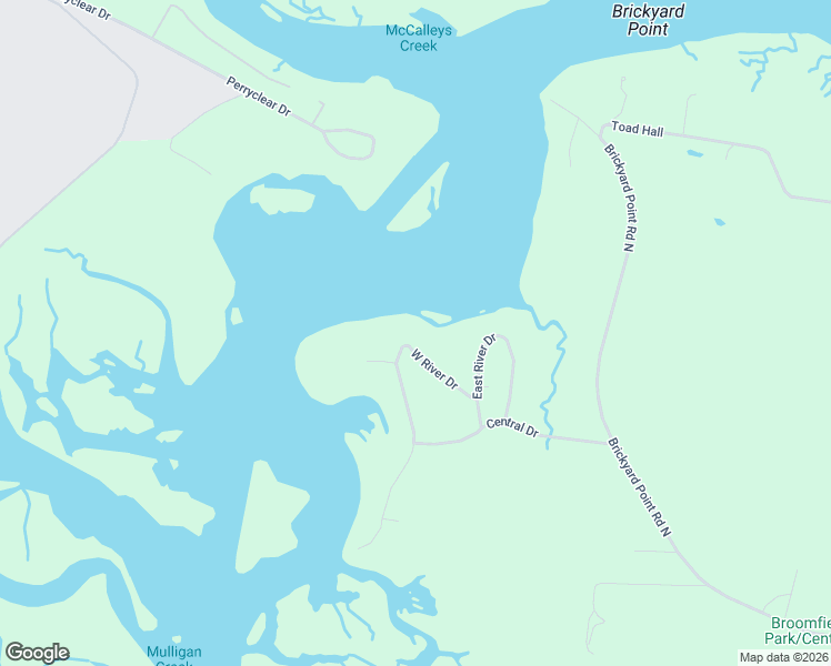 map of restaurants, bars, coffee shops, grocery stores, and more near 26 West River Drive in Beaufort