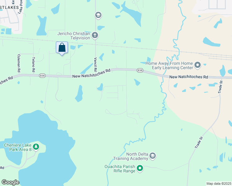map of restaurants, bars, coffee shops, grocery stores, and more near 125 Dv Byrd Ln in West Monroe
