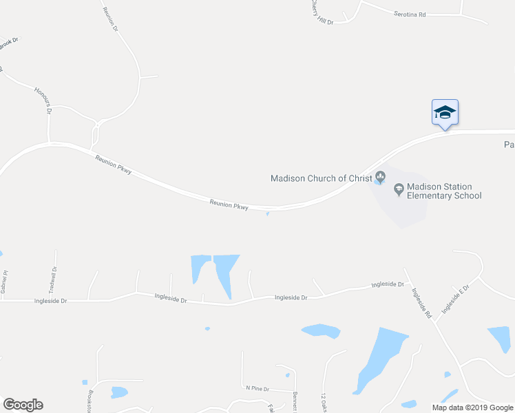 map of restaurants, bars, coffee shops, grocery stores, and more near Reunion Parkway in Madison