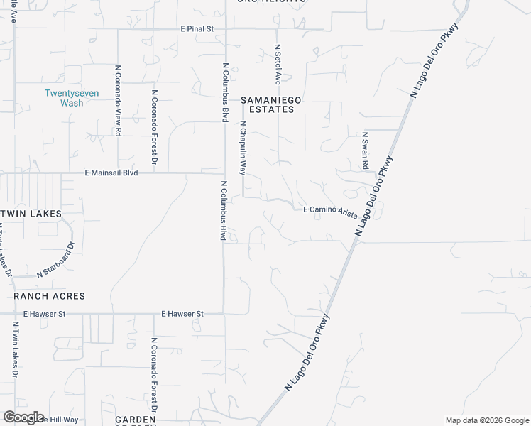 map of restaurants, bars, coffee shops, grocery stores, and more near 4420 East Cam Arista in Tucson