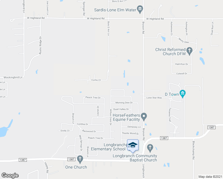 map of restaurants, bars, coffee shops, grocery stores, and more near 6410 Orange Blossom Drive in Midlothian