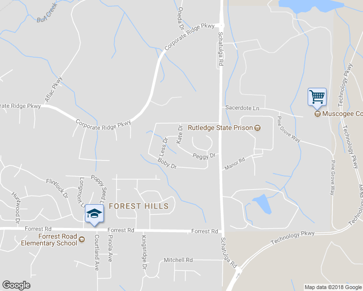 map of restaurants, bars, coffee shops, grocery stores, and more near 3840 Kate Drive in Columbus