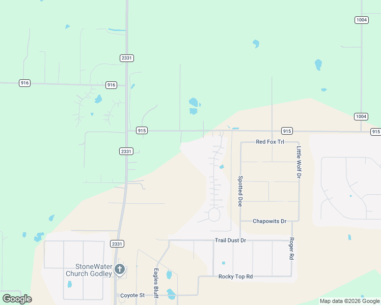 map of restaurants, bars, coffee shops, grocery stores, and more near 10001 County Road 915 in Godley