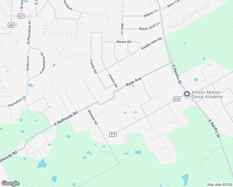 map of restaurants, bars, coffee shops, grocery stores, and more near 419 Ryan Avenue in Burleson