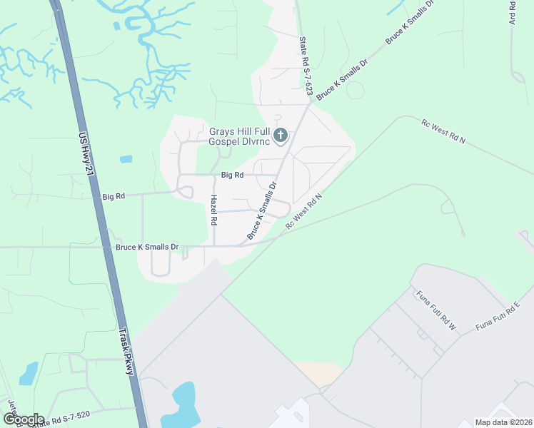 map of restaurants, bars, coffee shops, grocery stores, and more near 108 Bruce K Smalls Drive in Beaufort