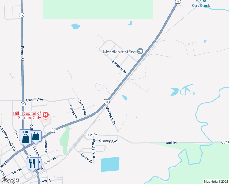 map of restaurants, bars, coffee shops, grocery stores, and more near 4th Avenue in York