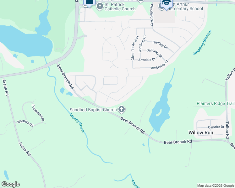 map of restaurants, bars, coffee shops, grocery stores, and more near 213 Red Hawk Pointe in Kathleen