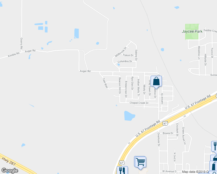 map of restaurants, bars, coffee shops, grocery stores, and more near 1425 Teal Way in Midlothian