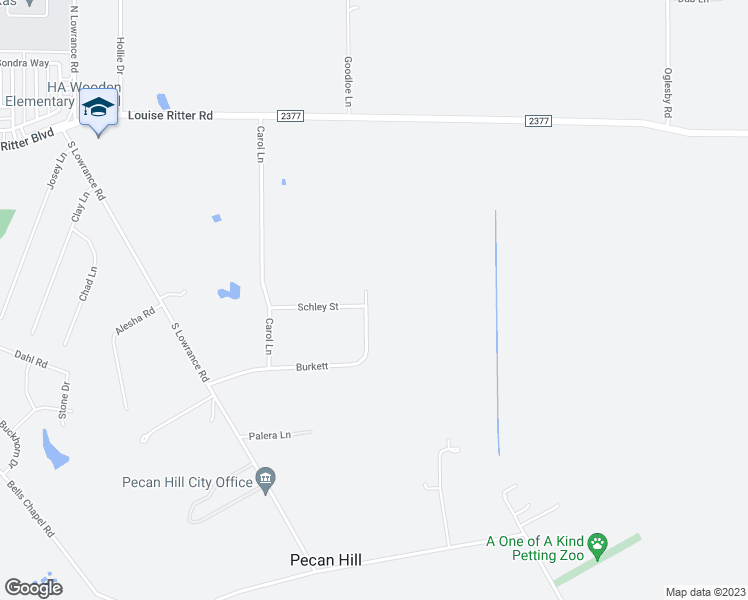 map of restaurants, bars, coffee shops, grocery stores, and more near 138 Burkett in Red Oak