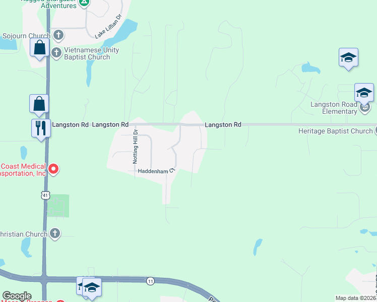 map of restaurants, bars, coffee shops, grocery stores, and more near 3004 Cellar Lane in Perry