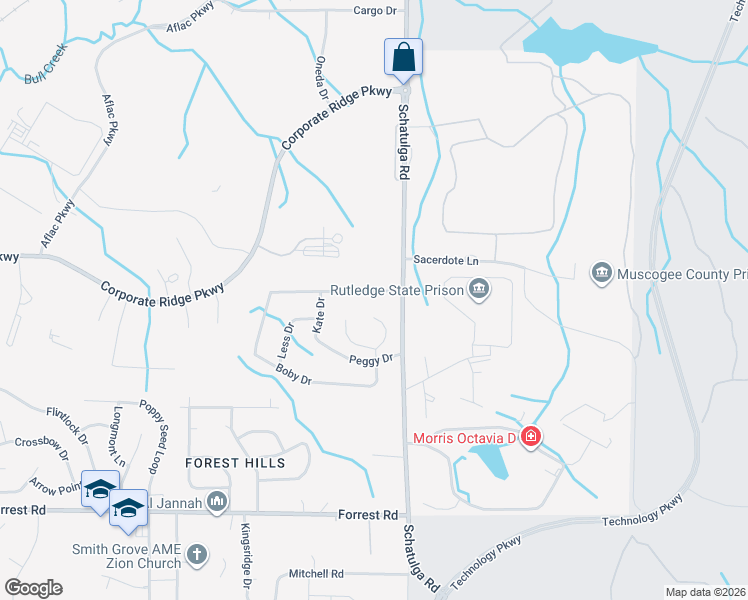 map of restaurants, bars, coffee shops, grocery stores, and more near 6834 Aldora Drive in Columbus