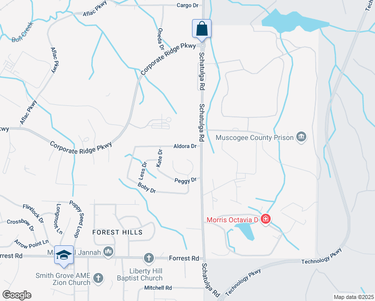 map of restaurants, bars, coffee shops, grocery stores, and more near 6914 Aldora Drive in Columbus