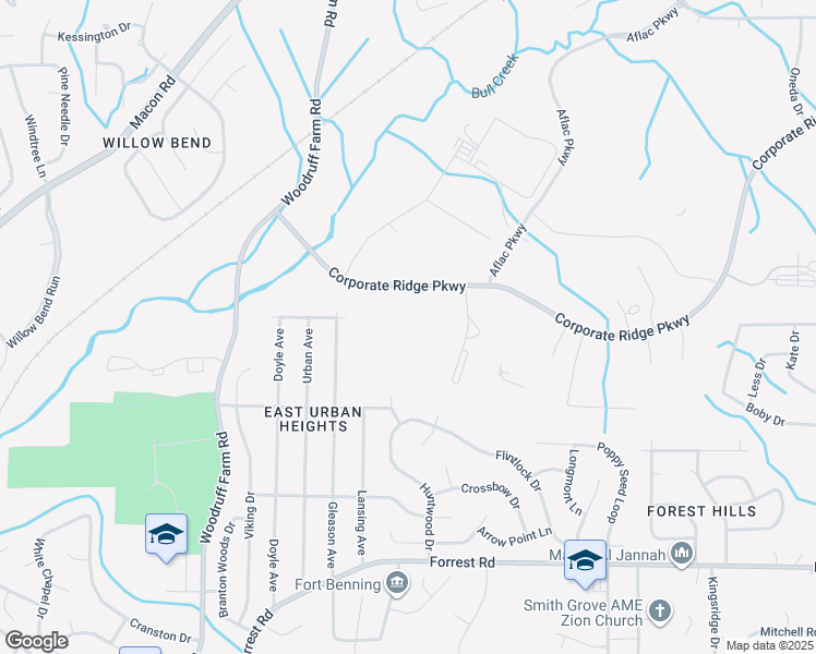 map of restaurants, bars, coffee shops, grocery stores, and more near 9 Corporate Ridge Parkway in Columbus