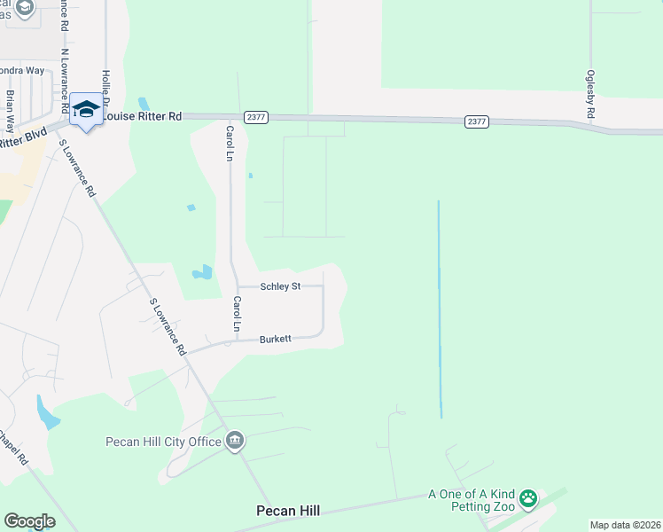 map of restaurants, bars, coffee shops, grocery stores, and more near 140 Burkett in Red Oak